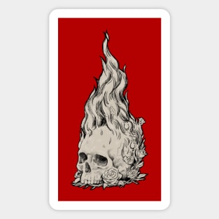 Flaming Skull Magnet